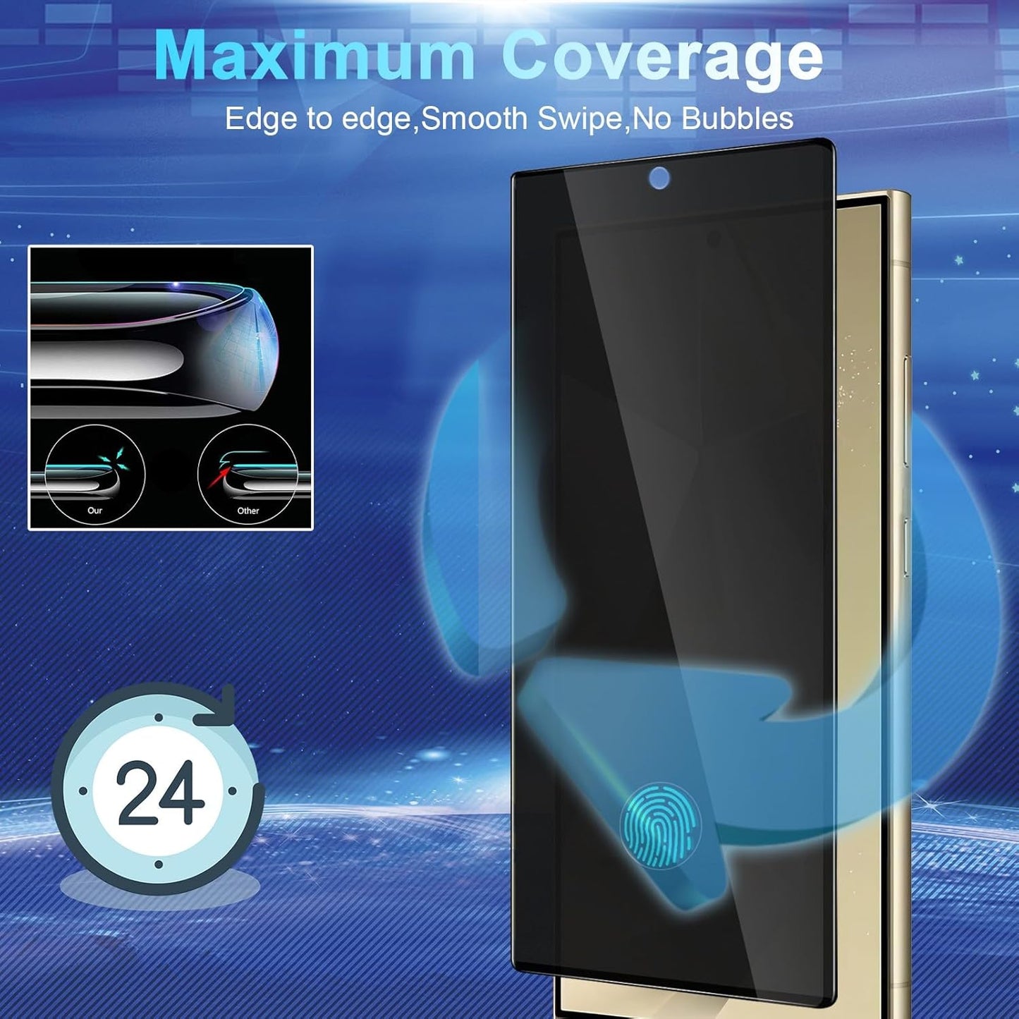 Samsung S24 Ultra Privacy Tempered Glass (Buy 1 Get 1 Free)
